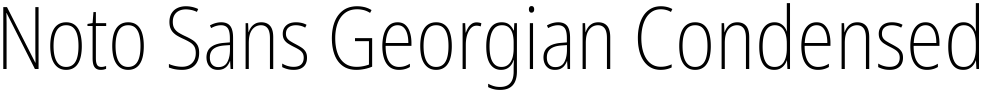 Noto Sans Georgian Condensed ExtraLight