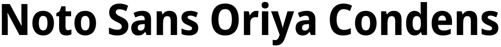 Noto Sans Oriya Condensed