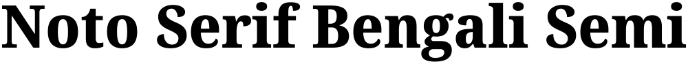 Noto Serif Bengali SemiCondensed ExtraBold