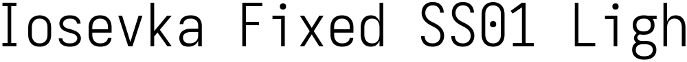 Iosevka Fixed SS01 Light