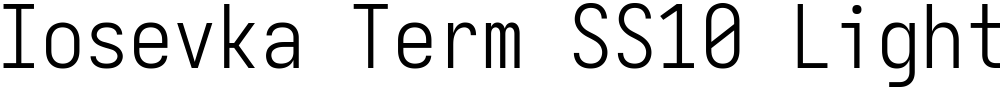 Iosevka Term SS10 Light