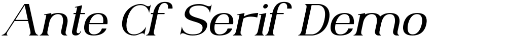 Ante Cf Serif Demo