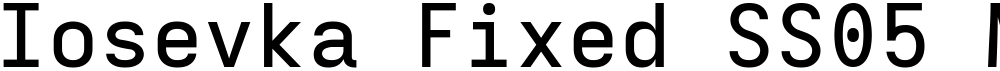 Iosevka Fixed SS05 MdEx