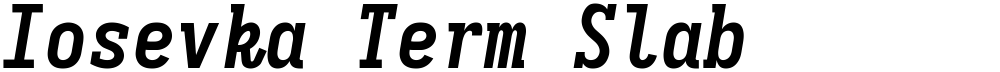 Iosevka Term Slab