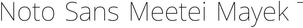 Noto Sans Meetei Mayek Thin