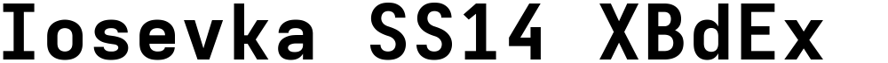 Iosevka SS14 XBdEx