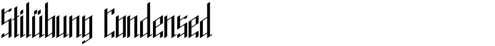 Stilübung Condensed