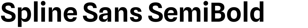 Spline Sans SemiBold