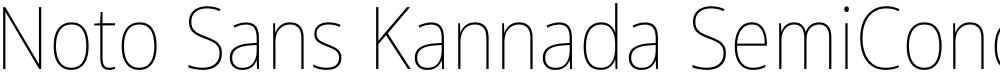 Noto Sans Kannada SemiCondensed Thin