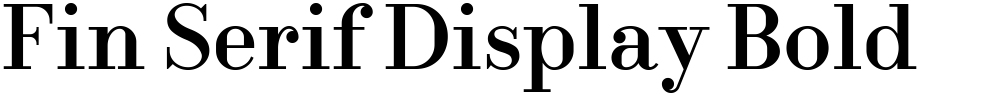 Fin Serif Display Bold