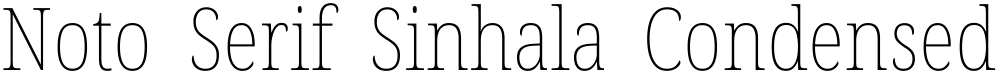 Noto Serif Sinhala Condensed Thin