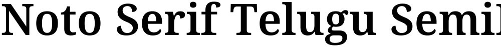 Noto Serif Telugu SemiBold