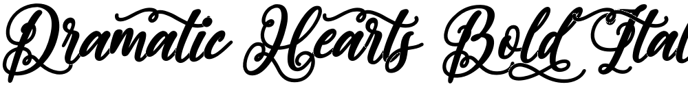 Dramatic Hearts Bold Italic PERSONAL
