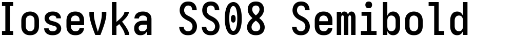 Iosevka SS08 Semibold