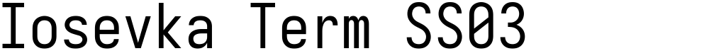 Iosevka Term SS03