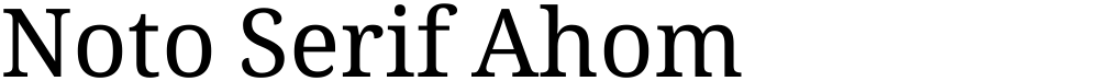 Noto Serif Ahom