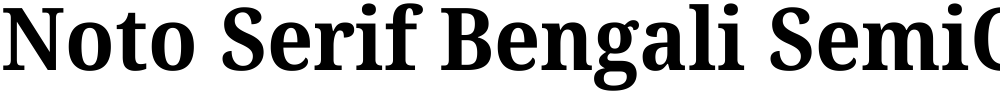 Noto Serif Bengali SemiCondensed