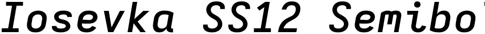Iosevka SS12 Semibold Extended