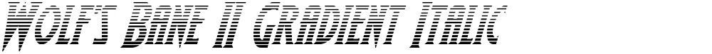 Wolf's Bane II Gradient Italic