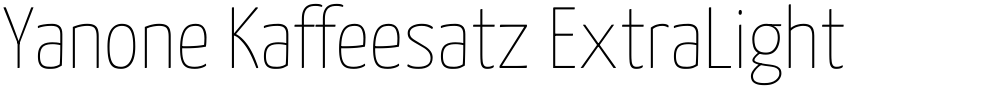 Yanone Kaffeesatz ExtraLight
