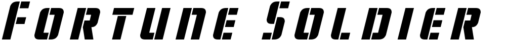 Fortune Soldier Title Italic