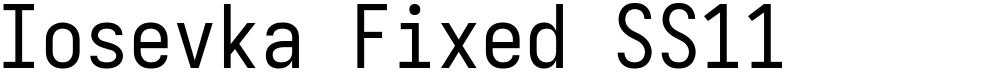 Iosevka Fixed SS11