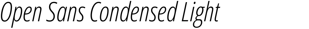Open Sans Condensed Light