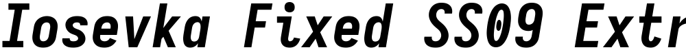 Iosevka Fixed SS09 Extrabold
