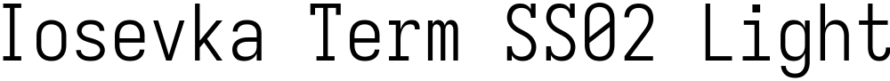 Iosevka Term SS02 Light