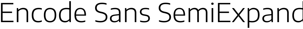 Encode Sans SemiExpanded Light