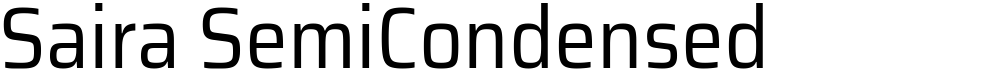 Saira SemiCondensed