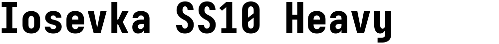 Iosevka SS10 Heavy