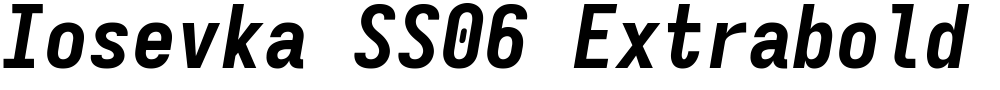 Iosevka SS06 Extrabold Oblique