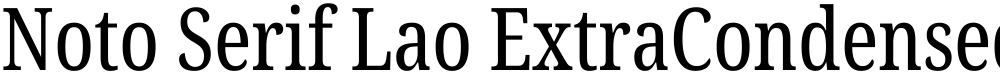 Noto Serif Lao ExtraCondensed