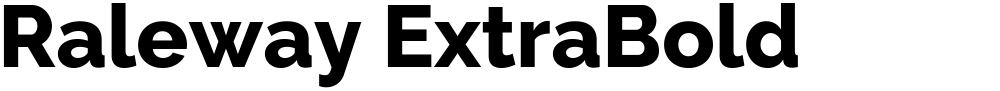 Raleway ExtraBold