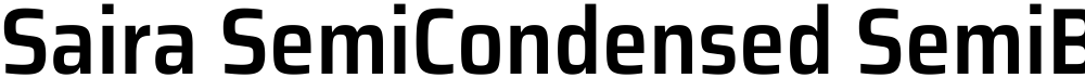 Saira SemiCondensed SemiBold