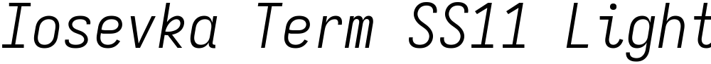 Iosevka Term SS11 Light
