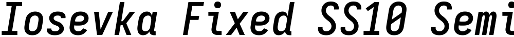 Iosevka Fixed SS10 Semibold