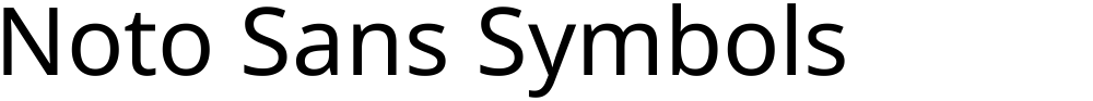 Noto Sans Symbols