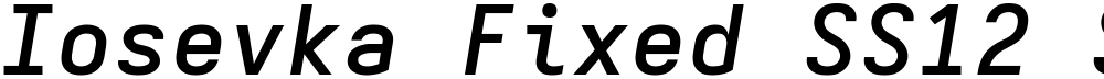 Iosevka Fixed SS12 SmBdExObl