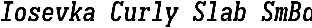 Iosevka Curly Slab SmBdObl