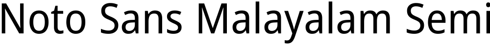 Noto Sans Malayalam SemiCondensed