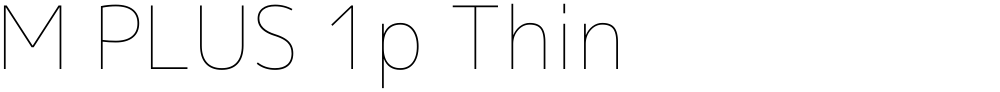 M PLUS 1p Thin