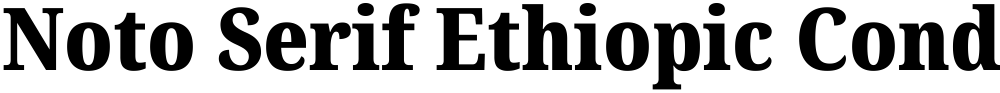 Noto Serif Ethiopic Condensed Black