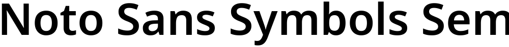 Noto Sans Symbols SemiBold