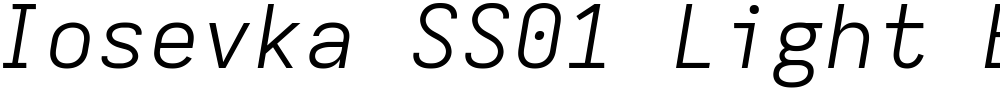 Iosevka SS01 Light Extended