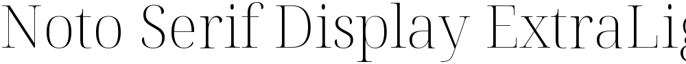 Noto Serif Display ExtraLight