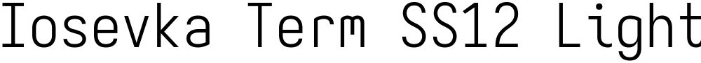 Iosevka Term SS12 Light