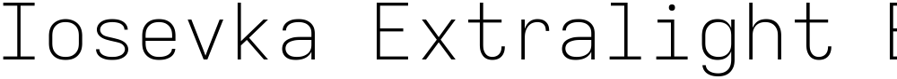 Iosevka Extralight Extended