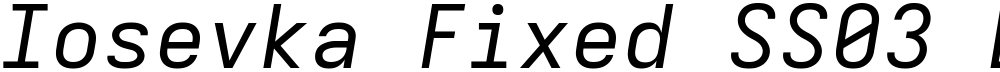 Iosevka Fixed SS03 ExObl